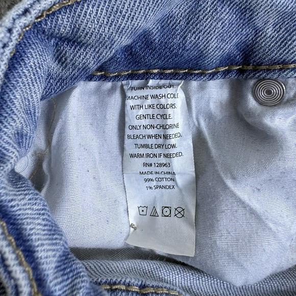 Distressed Wide Leg High Rise Jeans Ripped Denim Casual Womens Size 17 W32 L32 - Picture 8 of 15